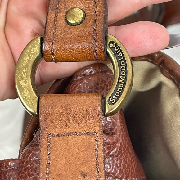 Stone Mountain Leather Brown Saddle Bag EUC - Picture 11 of 16